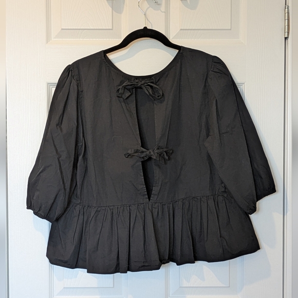Black Ruffled Shirt - Picture 2 of 8